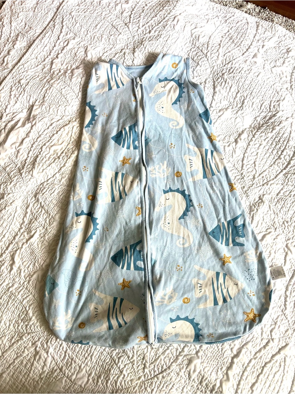 Carter's Blue Seahorse & Fish Sleep Sack with Star Accents